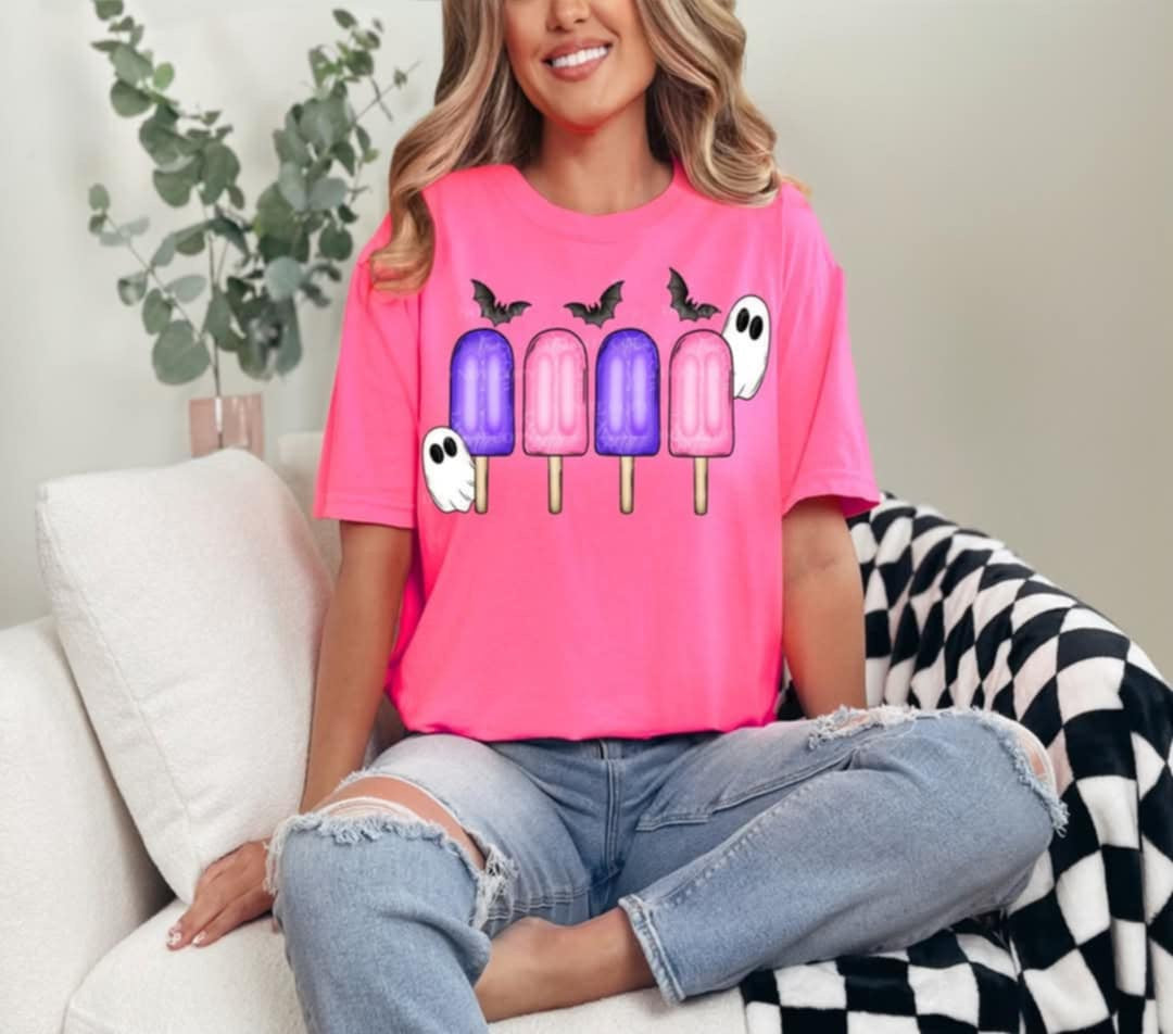 Pink and purple popsicles (40E) 96918 DTF transfer