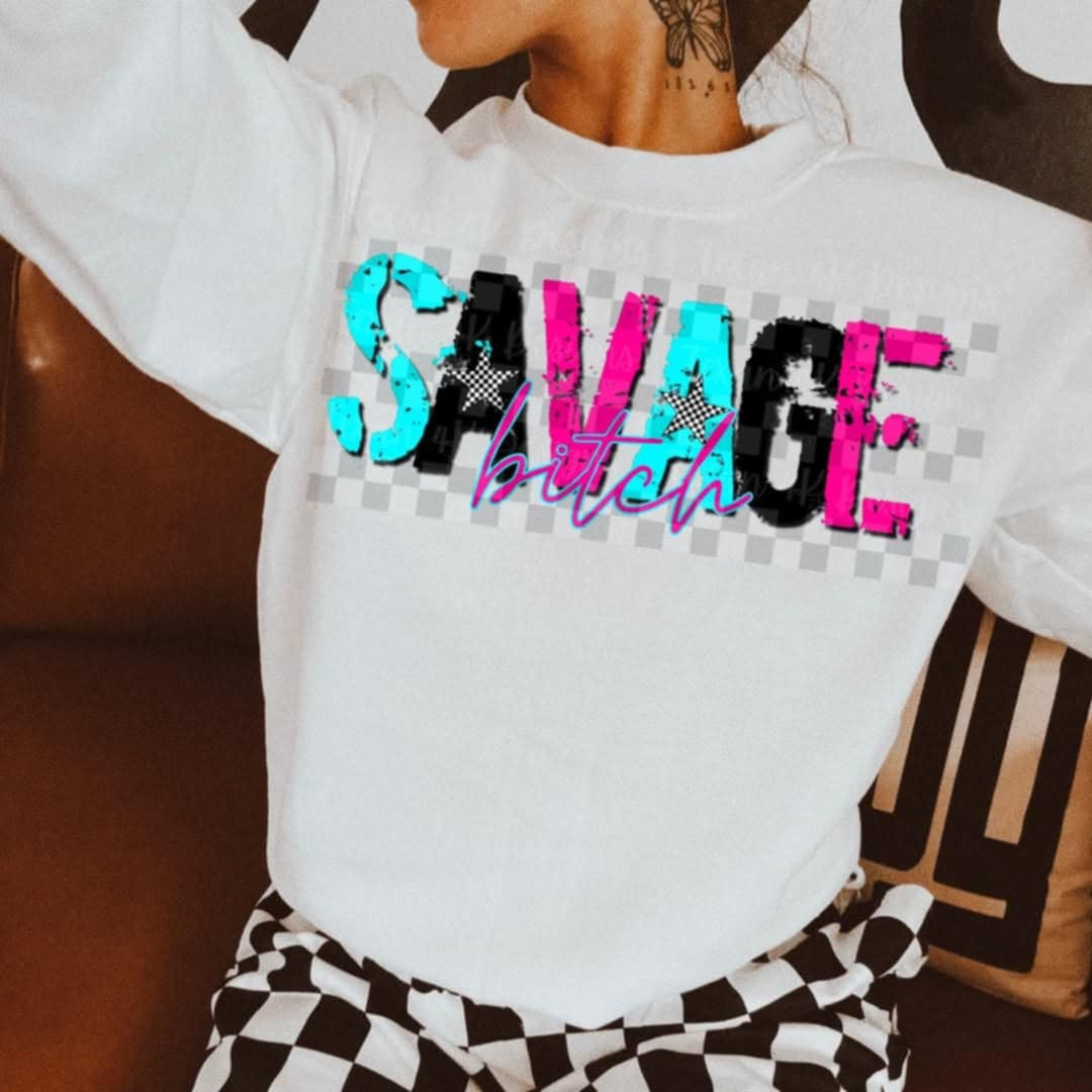 Savage bitch (Texans) 106367 DTF transfer