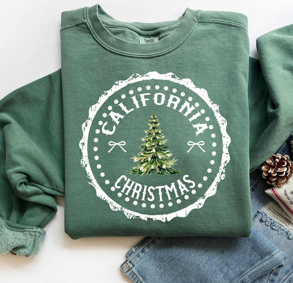 California Christmas Tree Circle (S&g) DTF Transfer