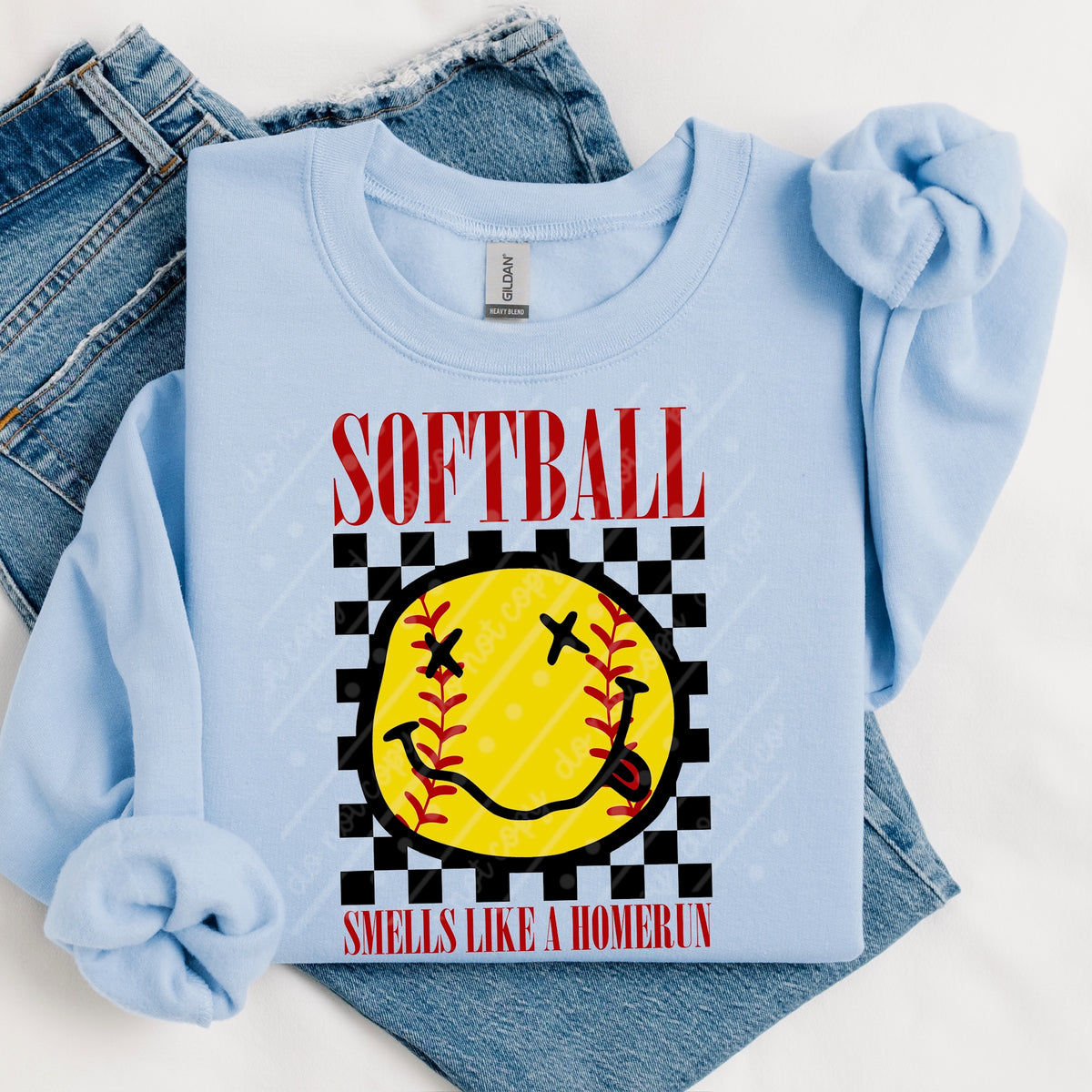 Softball face (no bows) (MZ) DTF Transfer