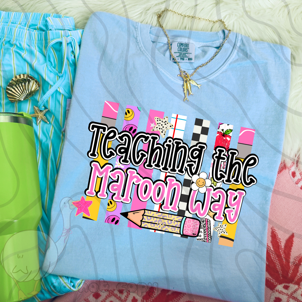 Teaching the maroon way school stripes (DKD) DTF Transfer