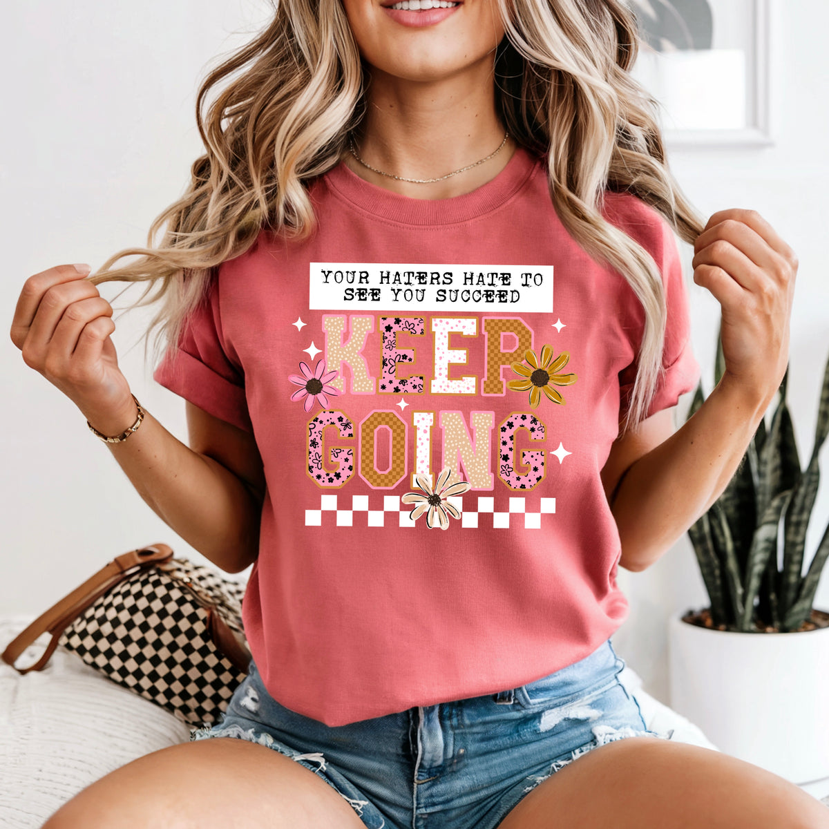 Keep Going flowers (white) (CSC) DTF Transfer