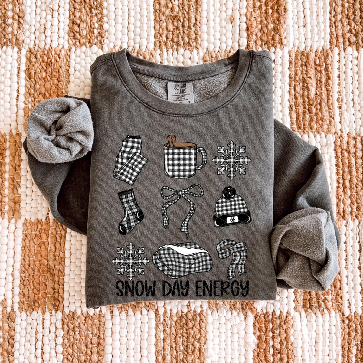 Snow Day Energy BLACK WORDS (SDD) DTF Transfer