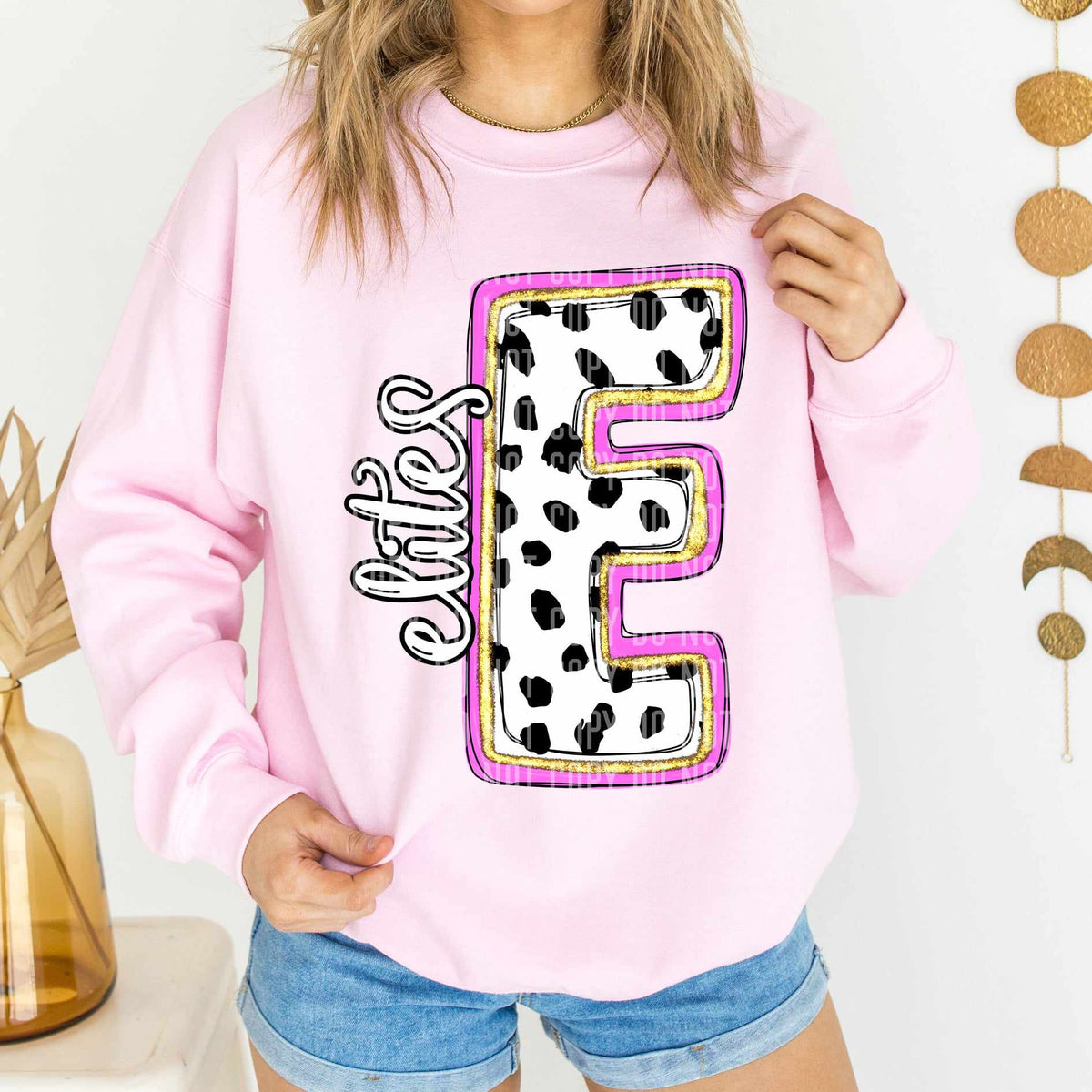 Elites Polka Font Mascot Caplinger 56168 DTF transfer