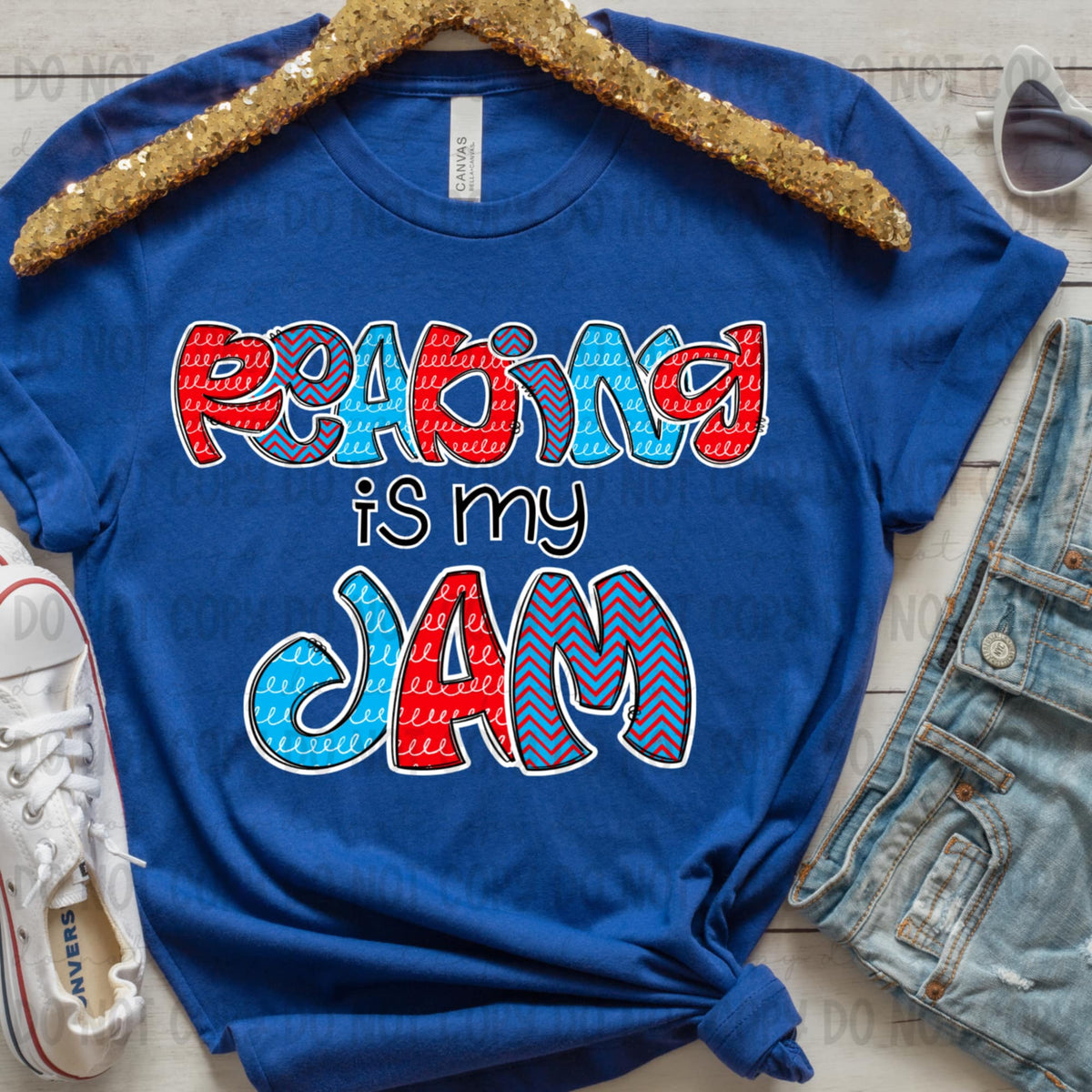 Reading is my jam with black font (REVEL) 91238 DTF transfer