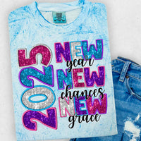 2025 new year new chances new grace sequin 70472 DTF transfer