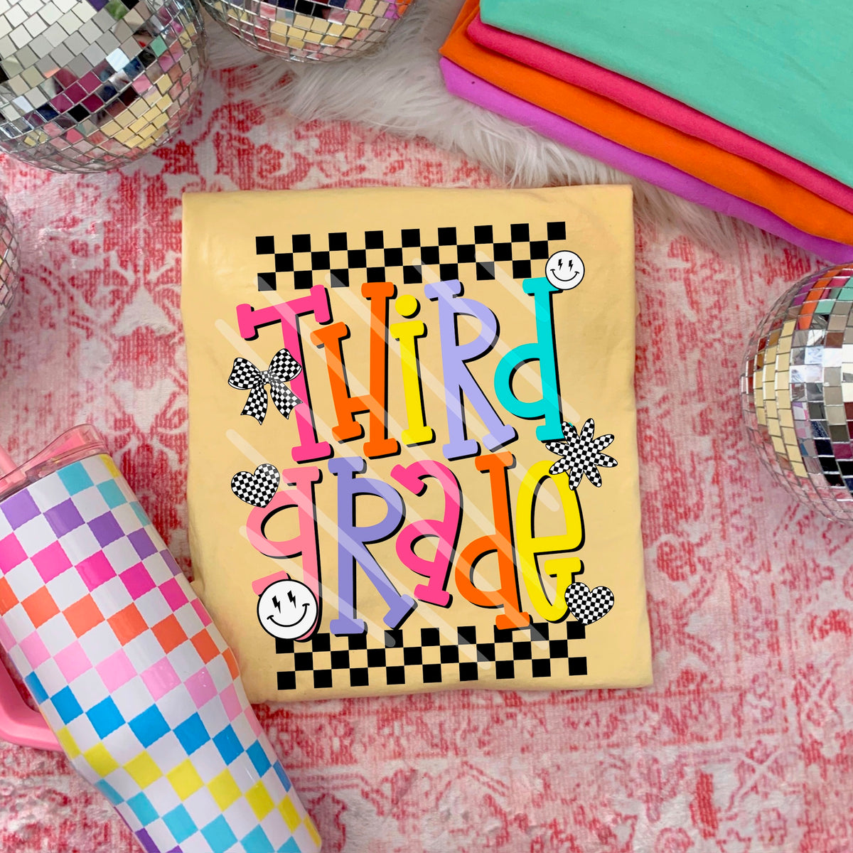 Third Grade girl colors with doodles (saved) 114431 DTF transfer