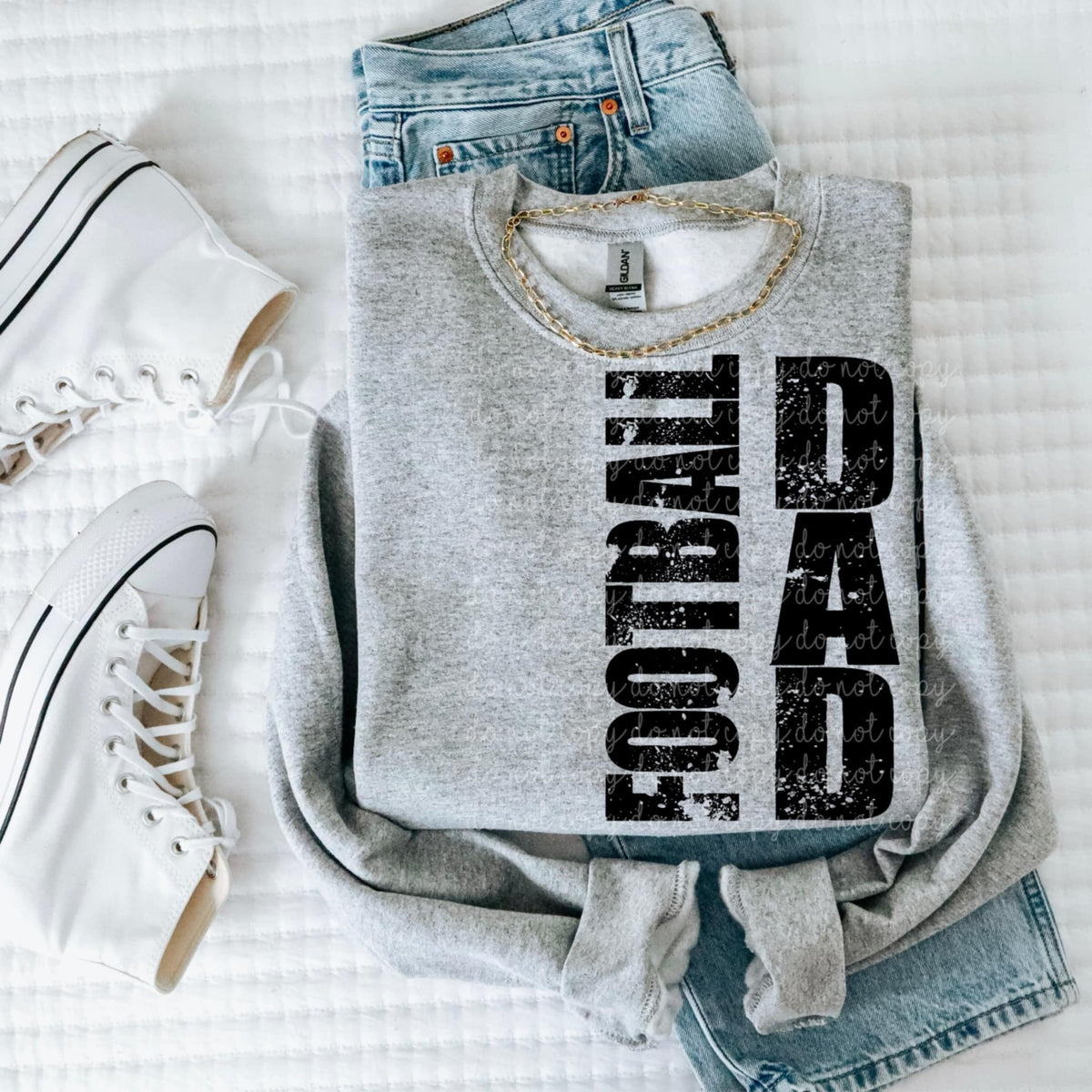 Football dad vertical grunge 93217 DTF transfer