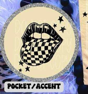 Checkered tongue pocket (PH) 70335 DTF transfer