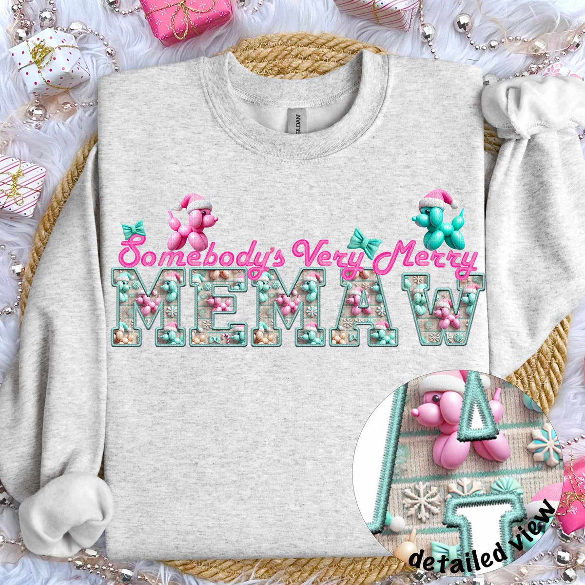 Somebody’s very merry memaw (HW) 64418 DTF transfer