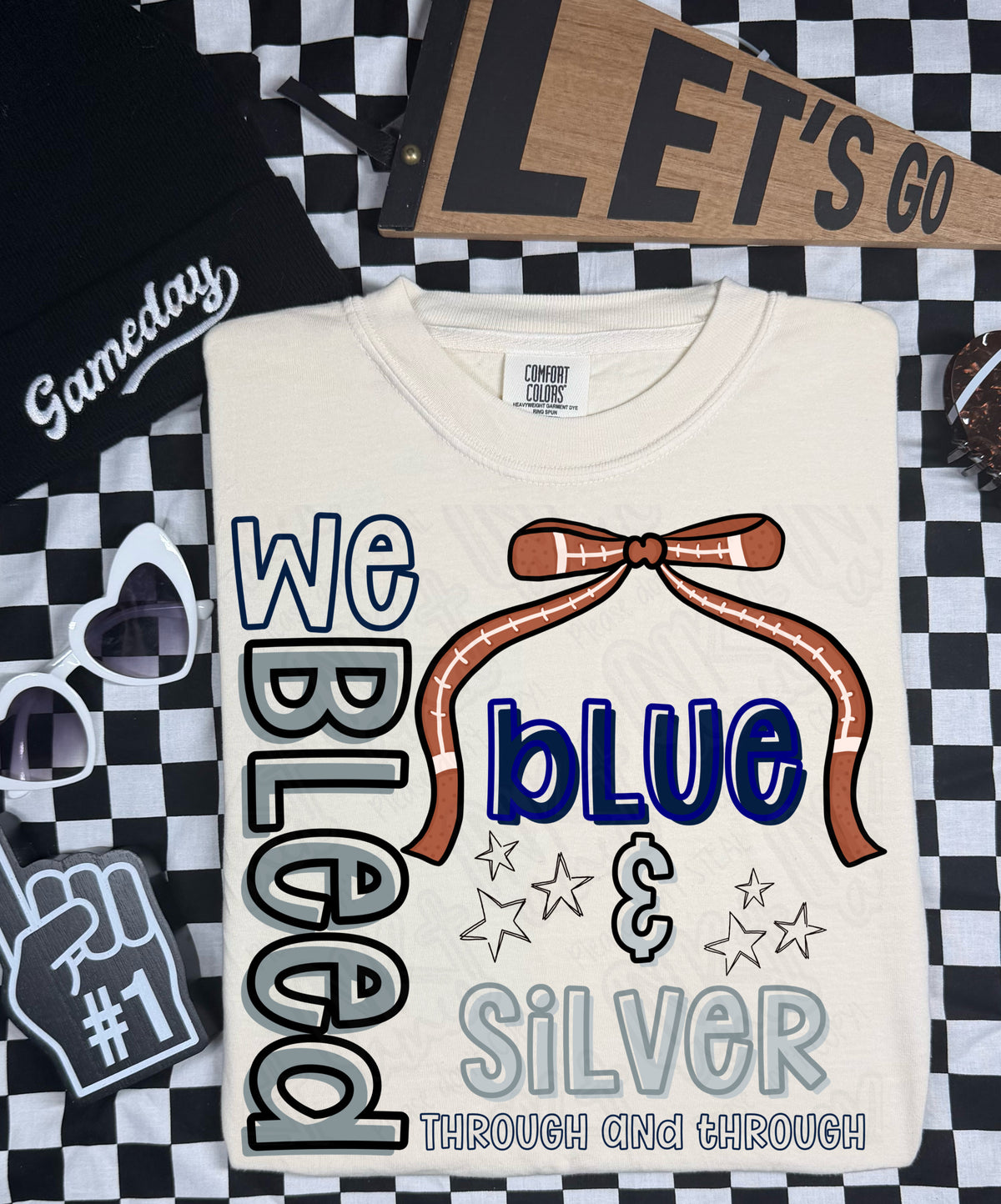 We bleed blue & silver (Ink) DTF Transfer