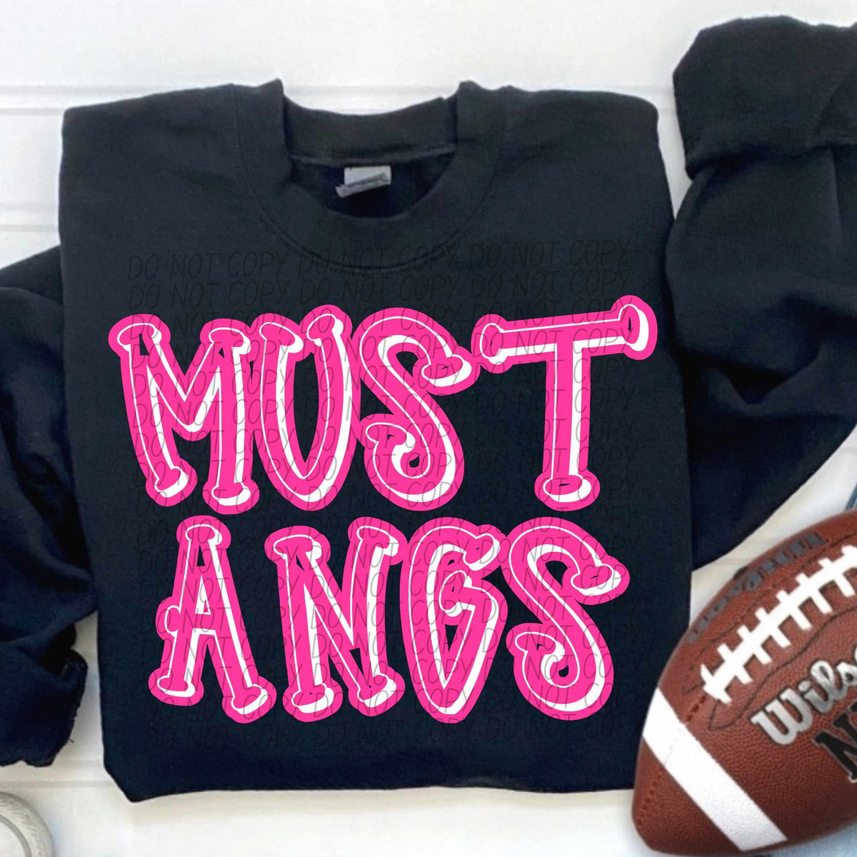 Mustangs hot pink 55381 DTF transfer