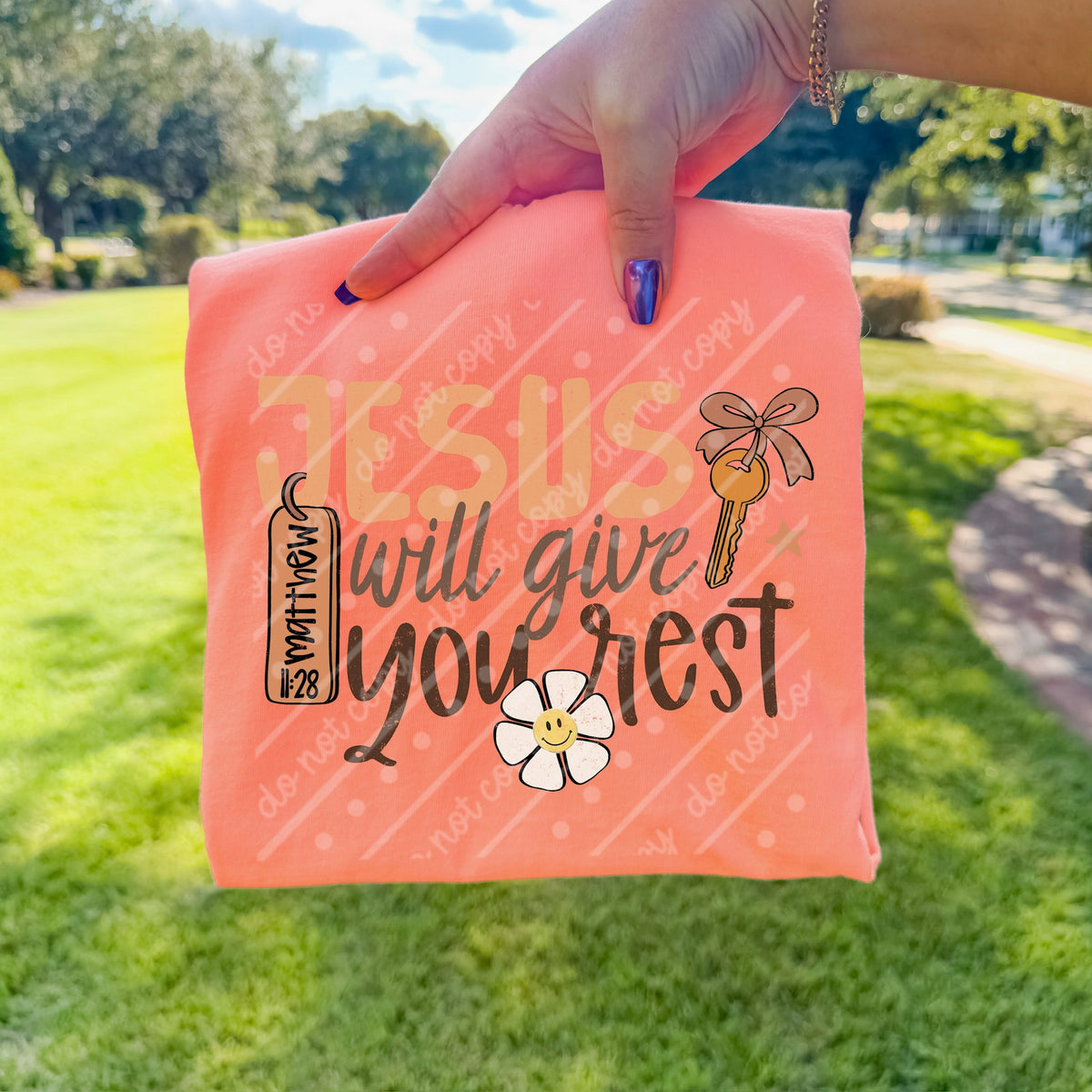 Jesus will give you the rest (scarlow) DTF transfer