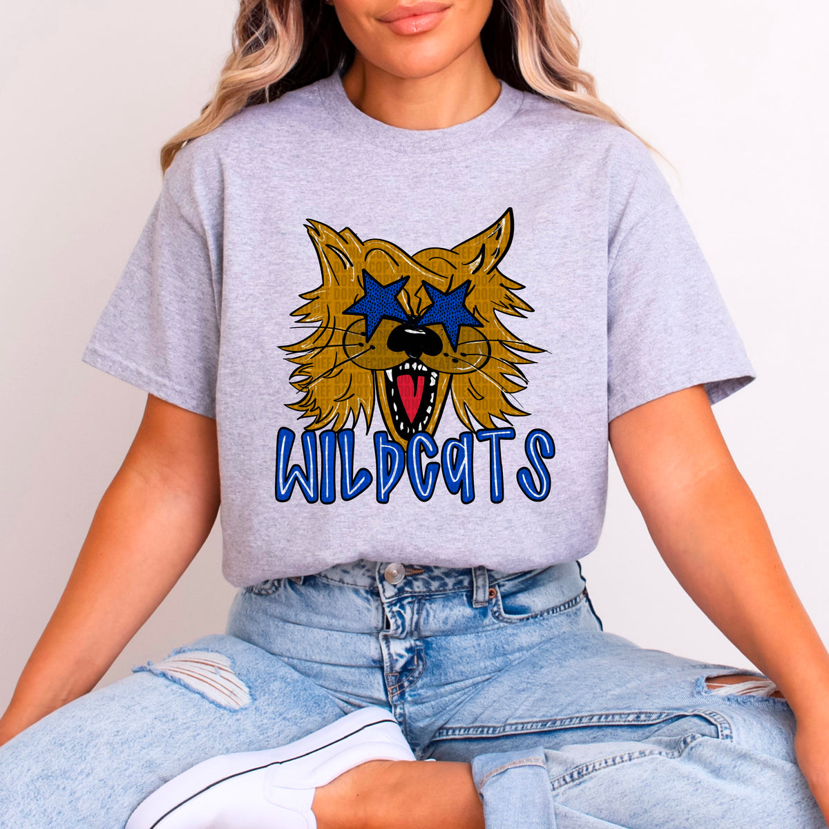 Wildcats blue font 93773 DTF transfer