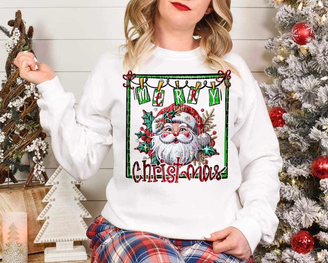 Merry Christmas Santa frame (caplinger) 64404 DTF transfer