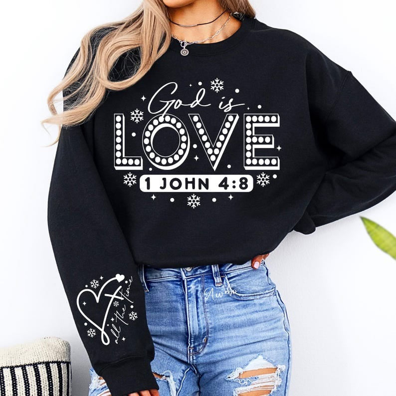 God is love WHITE FRONT 75952 DTF transfer