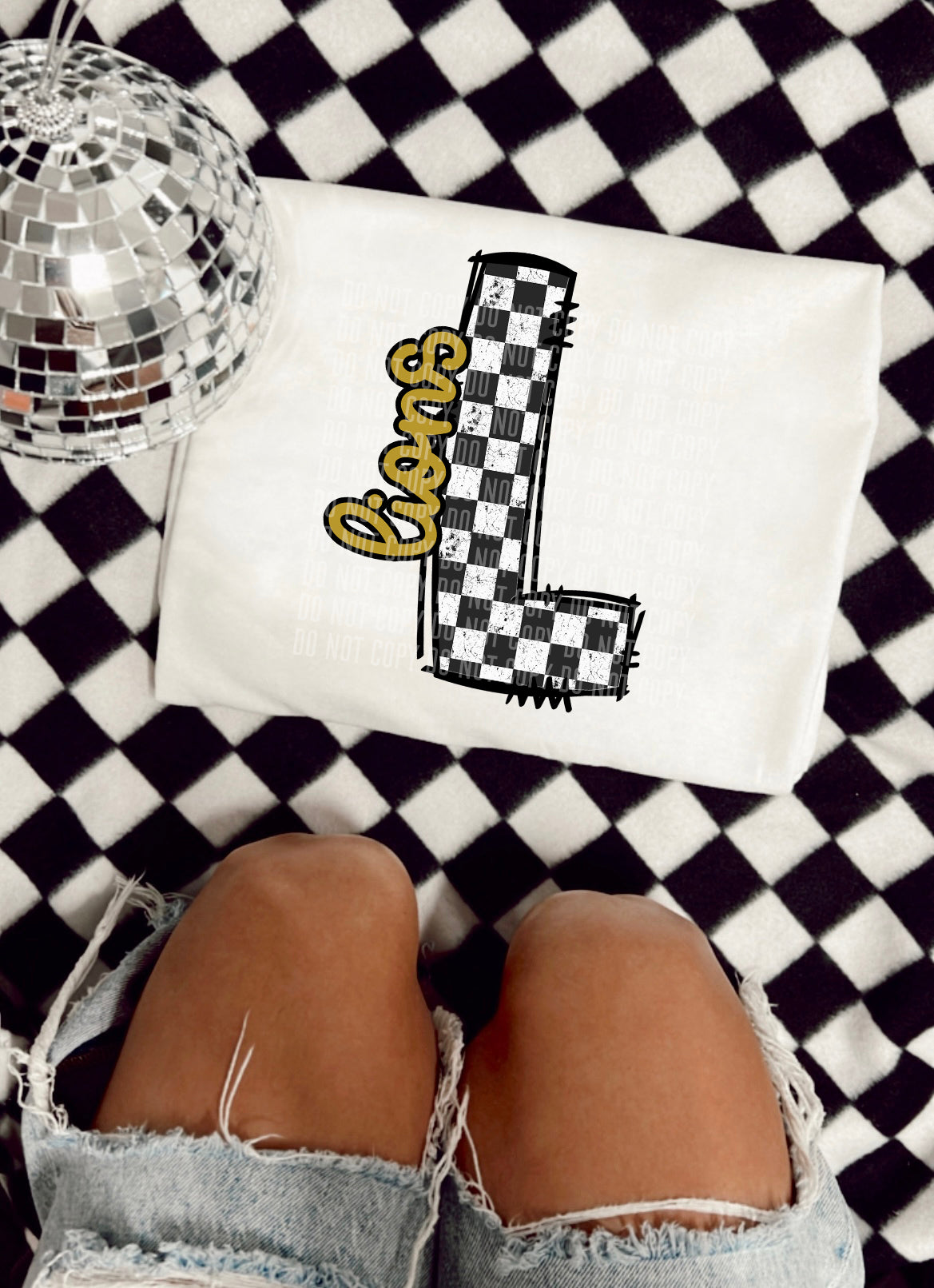 Checkered Mascot Lions 30819 DTF transfers