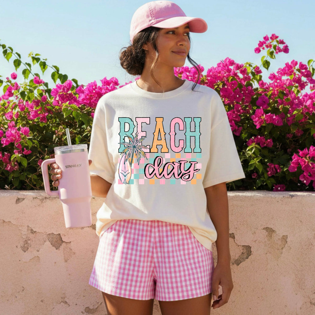 Beach days pastel Sunday Special DTF transfer