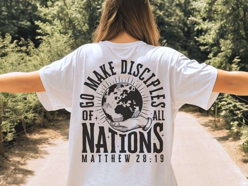 Go make disciples of nations earth BLACK (KARTA) 67112 DTF transfer