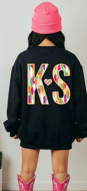 KS brushstroke with heart (S&G) 82979 DTF transfer