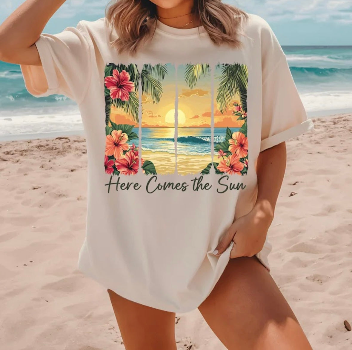 Here comes the sun beach 100392 DTF transfer