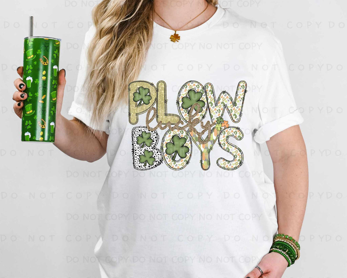 Lucky plow boys st Patrick patterns (caplinger) 82542 DTF transfer