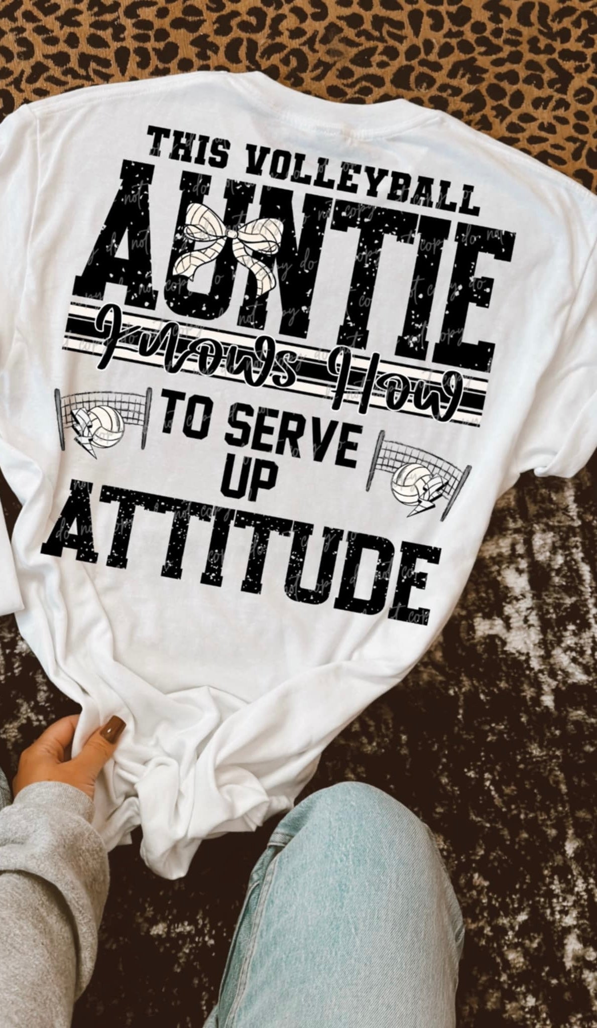 This volleyball auntie knows how to serve up attitude BOW (VIRGO) 90568 DTF transfer
