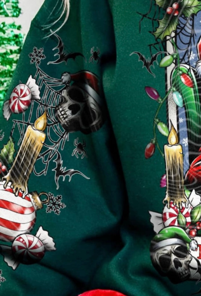 Cryptmas sleeve DTF transfer