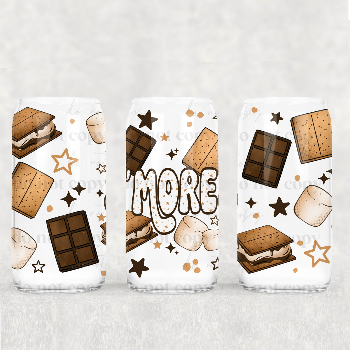 S’more’s with stars (CSC) UV DTF WRAP