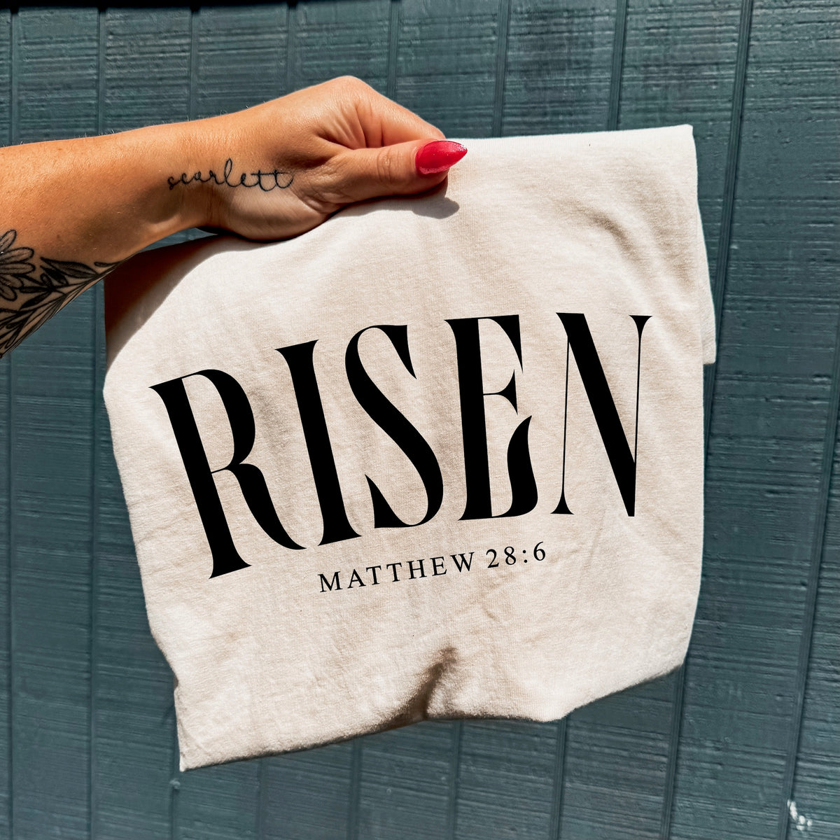 Risen arched BLACK DTF Transfer