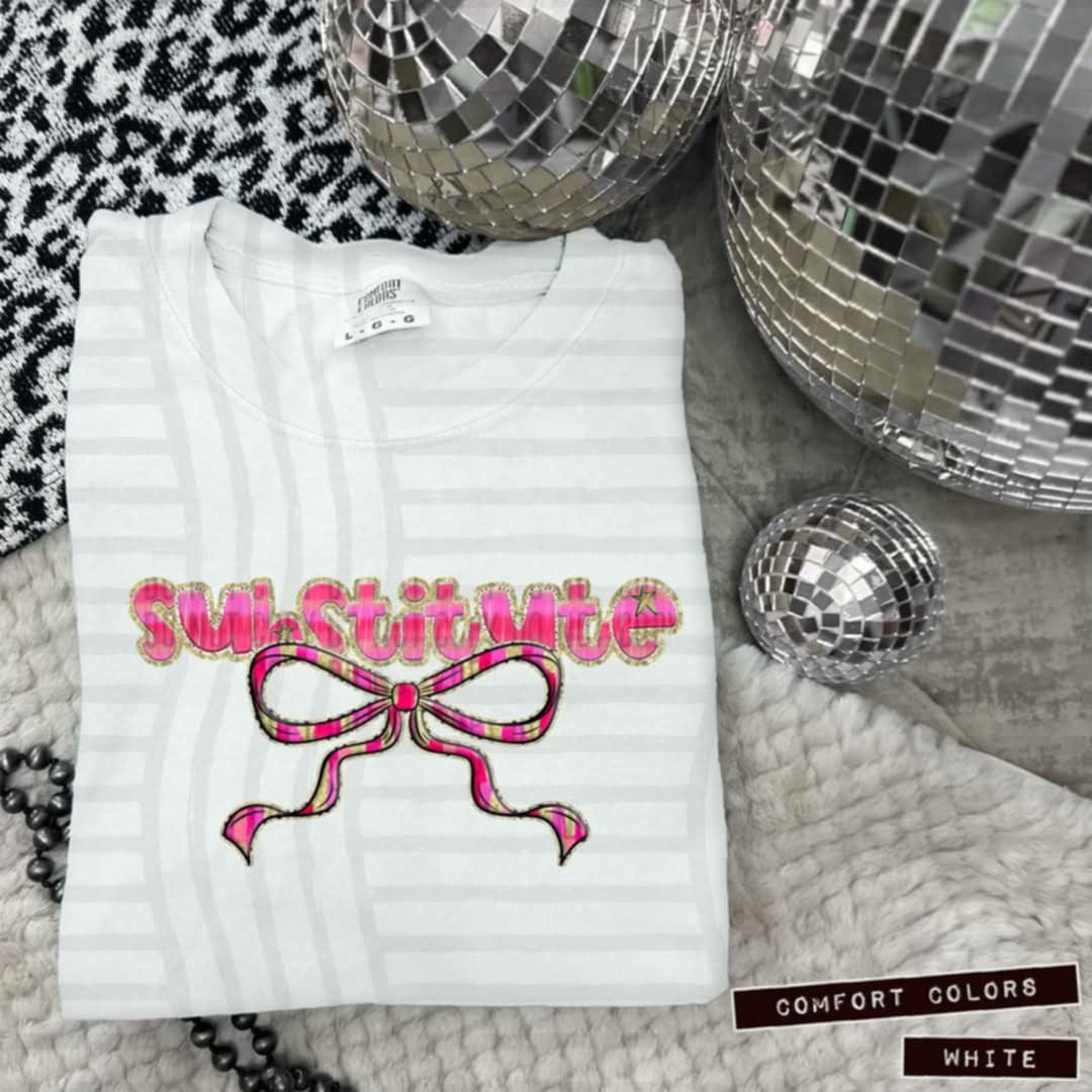 Substitute pink with bow (Caplinger) 100602 DTF transfer