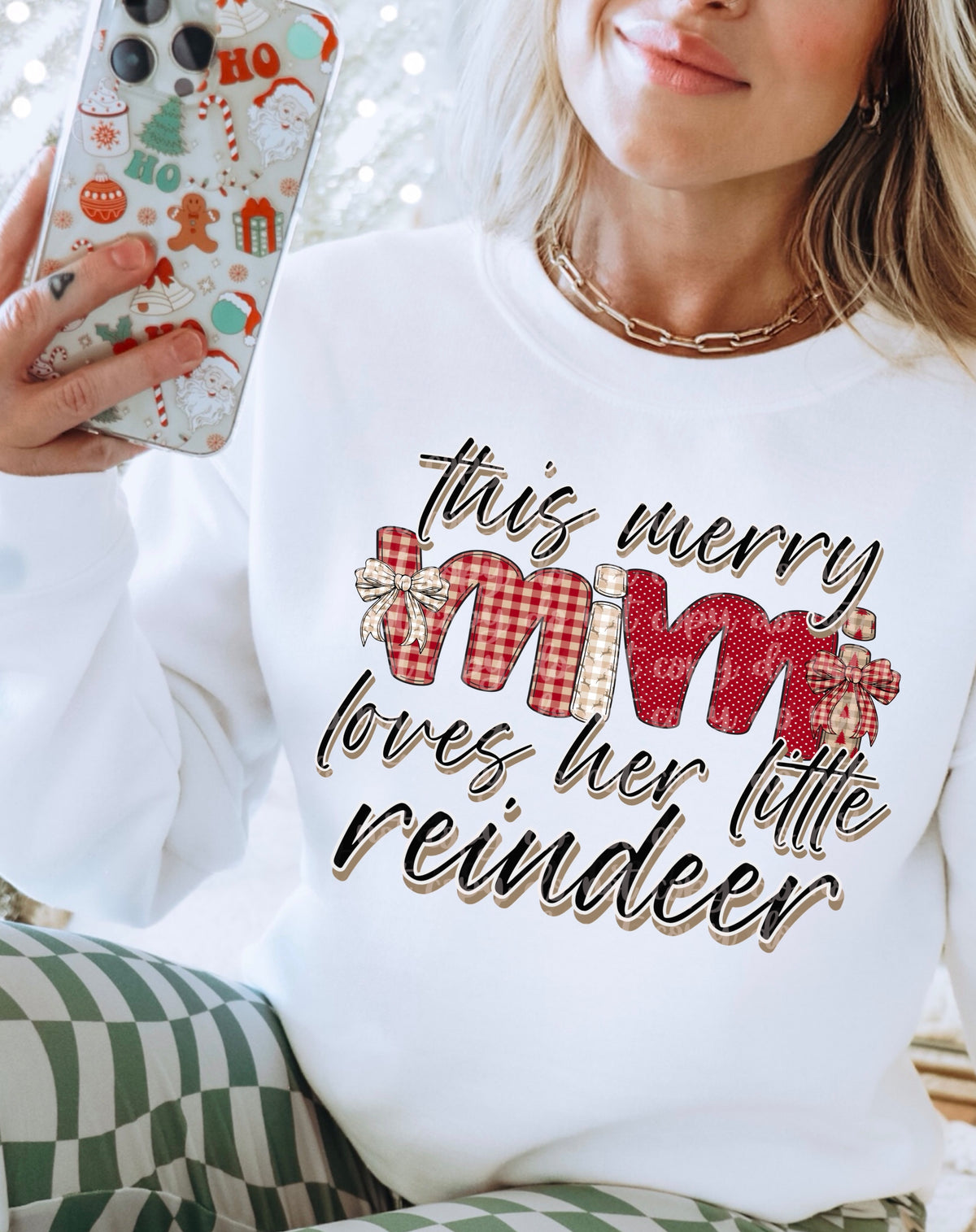 Mimi loves her reindeer (DDD) DTF transfer