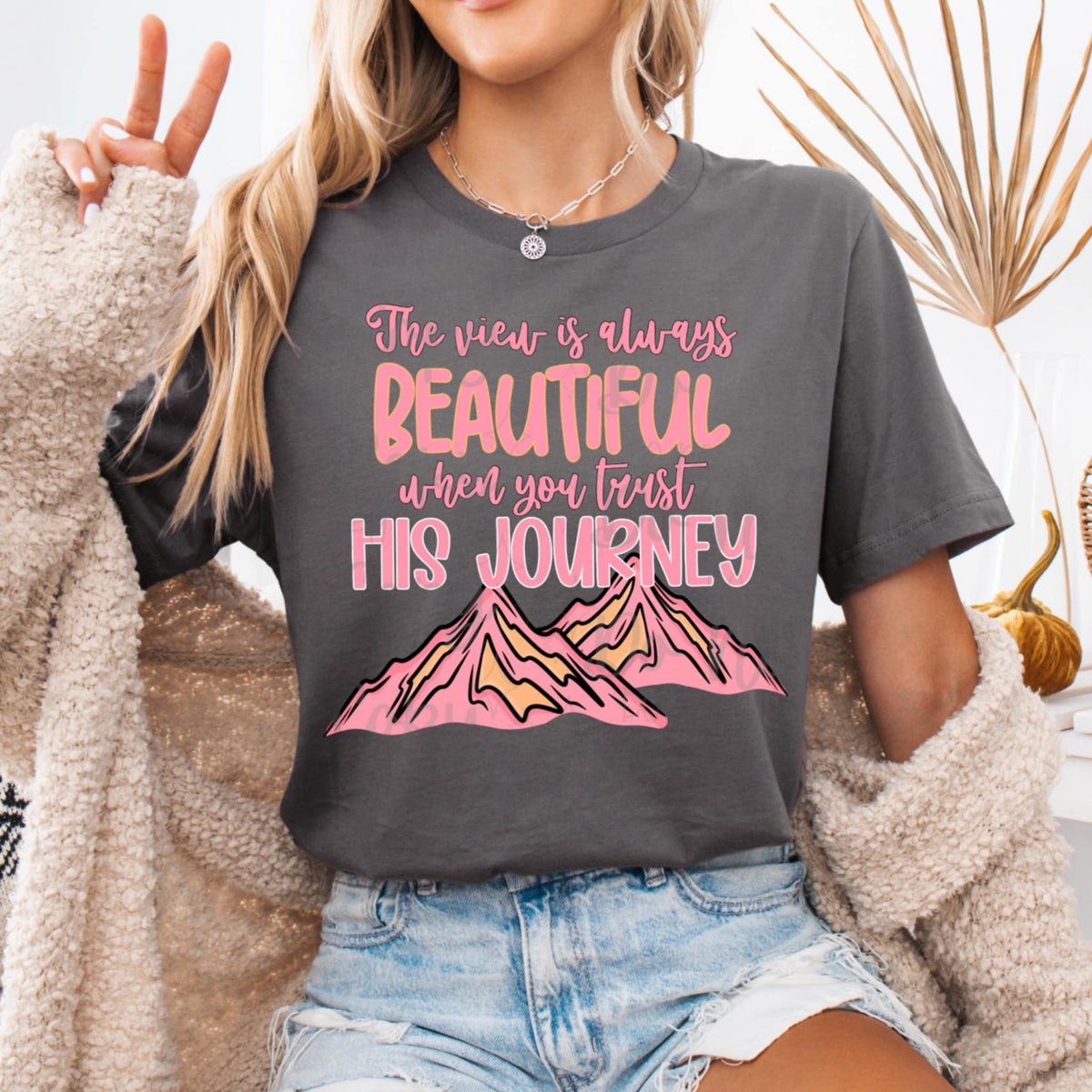 The view is always beautiful when you trust his journey (Virgo) 96768 DTF transfer