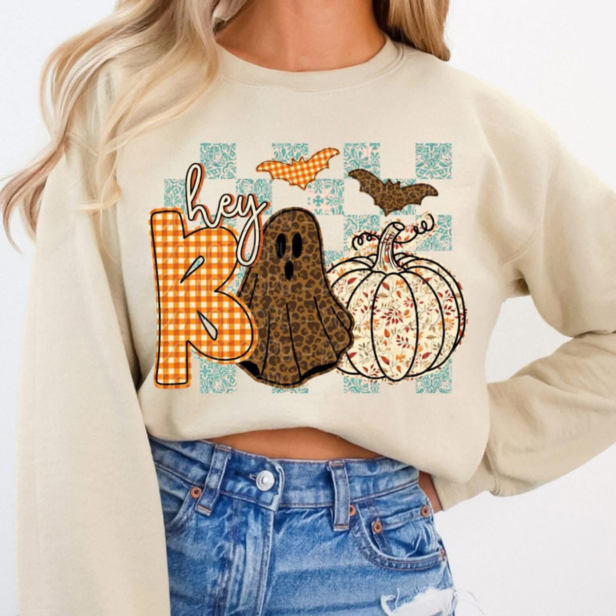 Hey Boo Leopard ghost (digi) 113130 DTF transfer