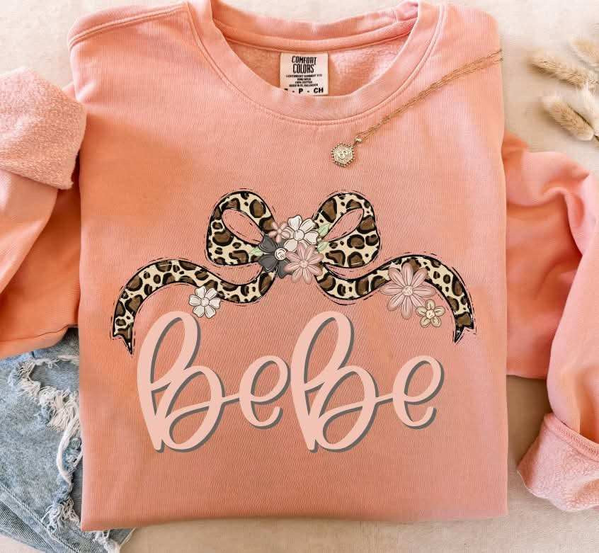 Bebe leopard bow (S&G) 82404 DTF transfer