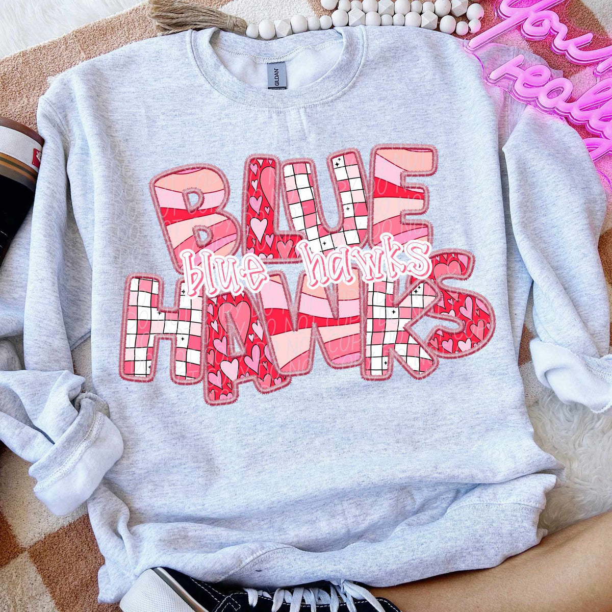 Blue hawks pink groovy (CITY) 79579 DTF transfer
