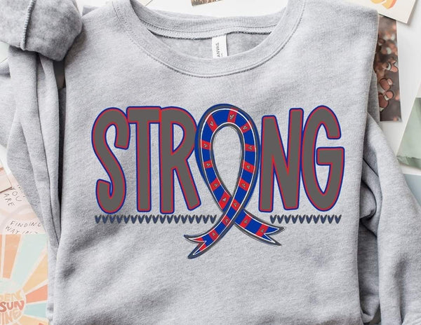 Strong blue and red ribbon (S&G) 52739 DTF transfer