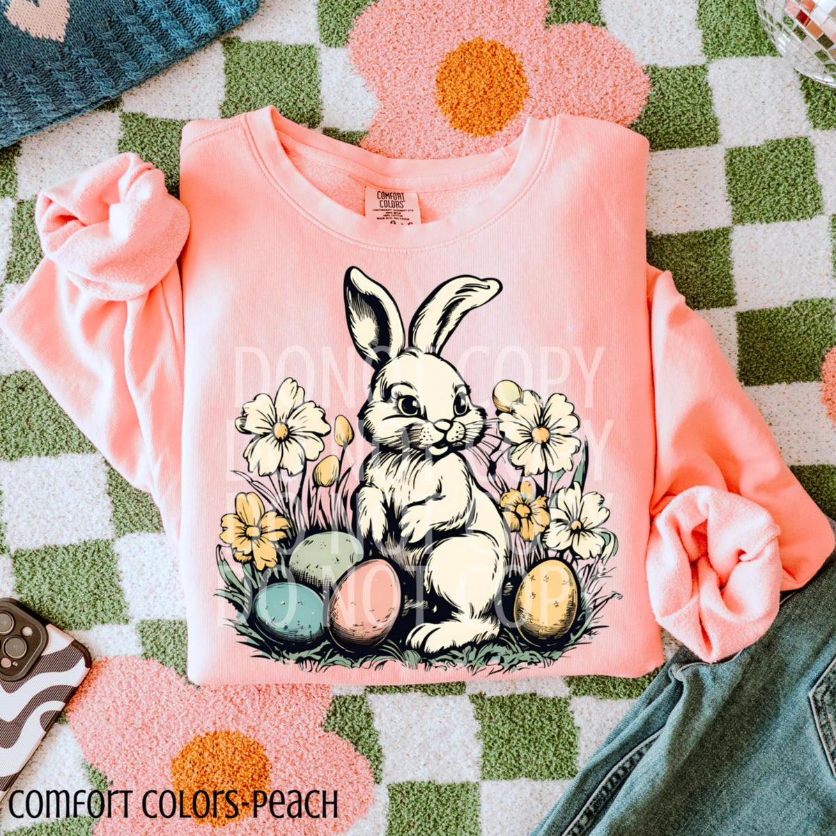 Bunny with Easter eggs (CSG) 85978 DTF transfer