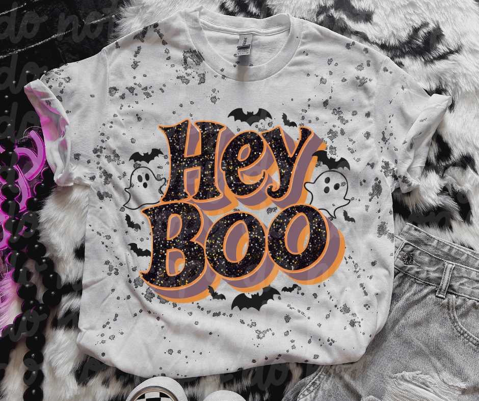 Hey boo bats (vintage) 53765 DTF transfer