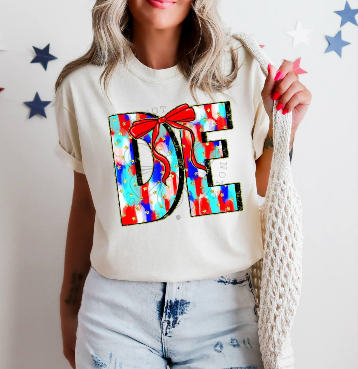 Patriotic brushstroke states DTF transfers