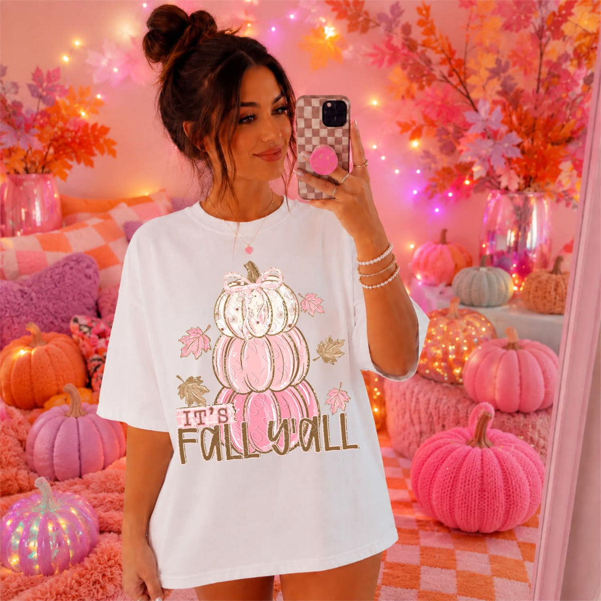 It’s fall yall pink pumpkins (DWS) DTF Transfer