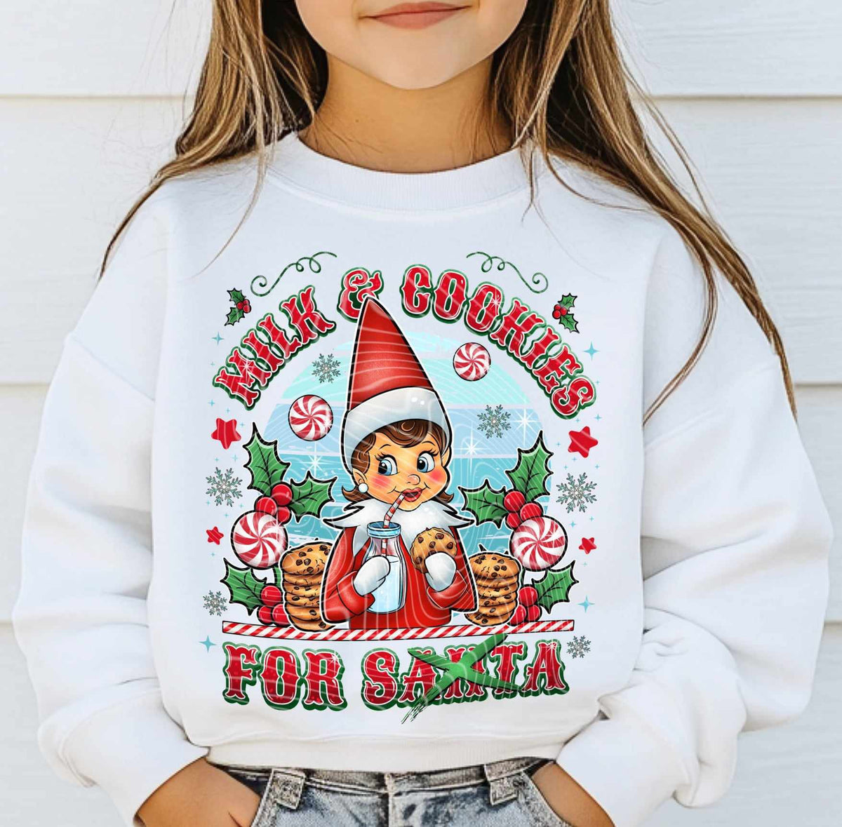 Milk & cookie for Santa elf (gravitee) 70099 DTF transfer