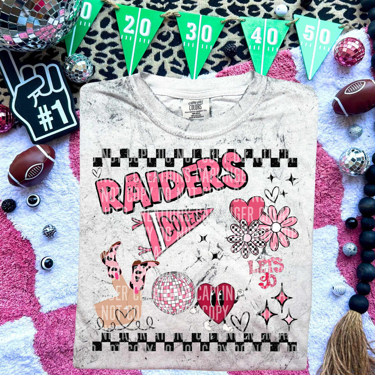 Raiders groovy collage (caplinger) 73204 DTF transfer