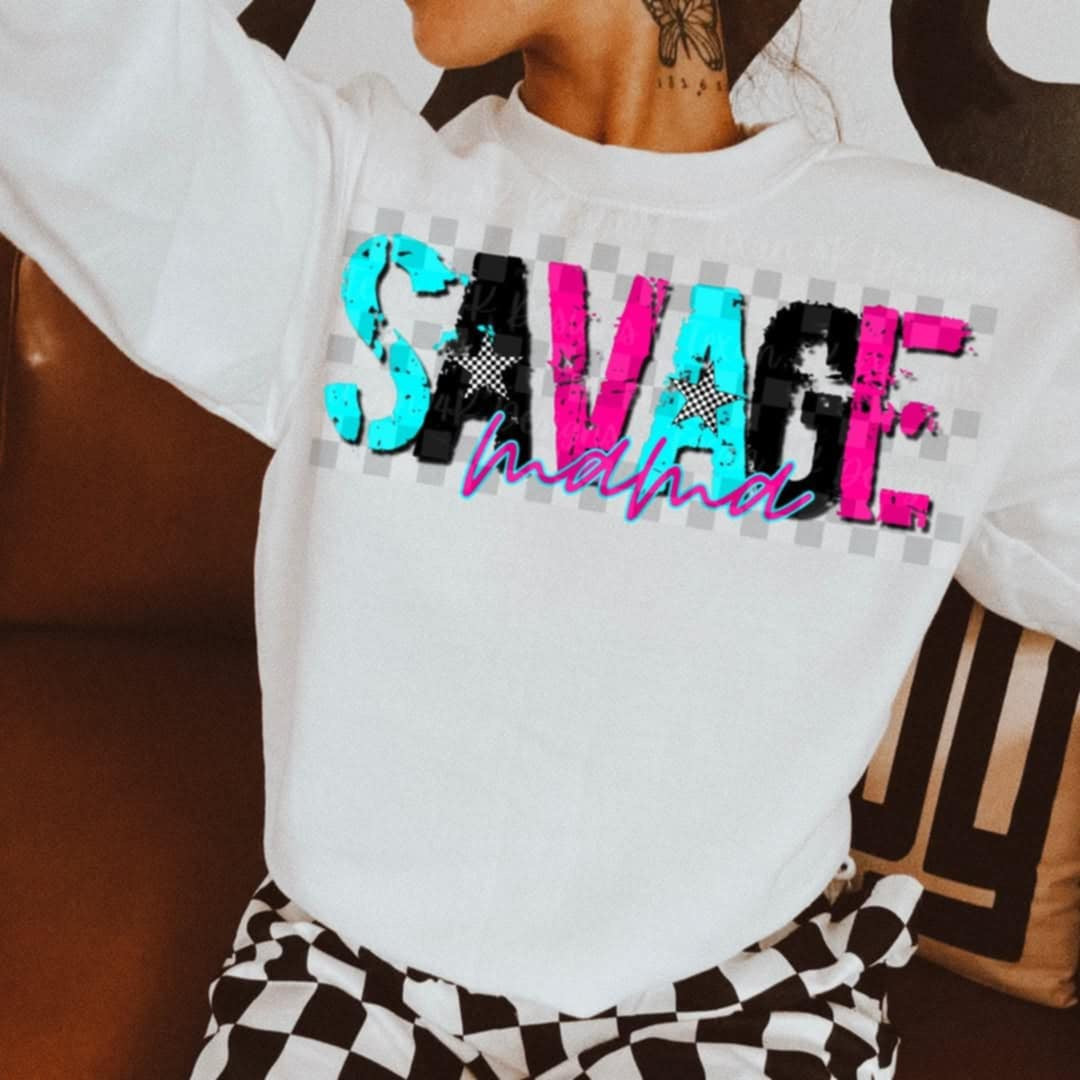 Savage mama (Texans) 106369 DTF transfer