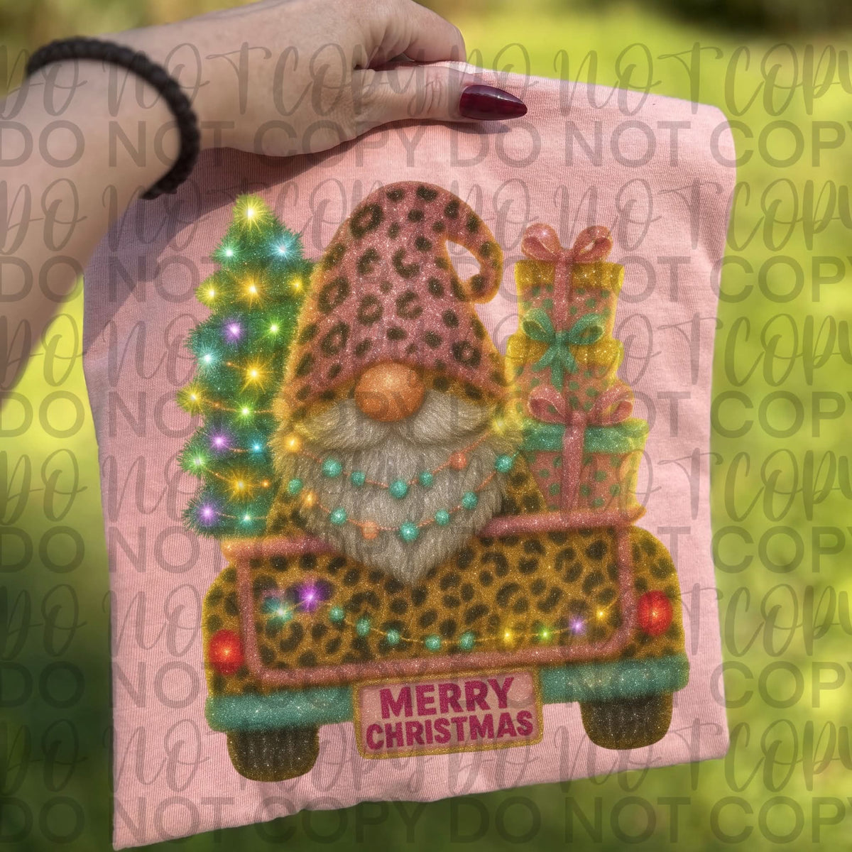 Gnome Christmas Truck 117495 DTF Transfer