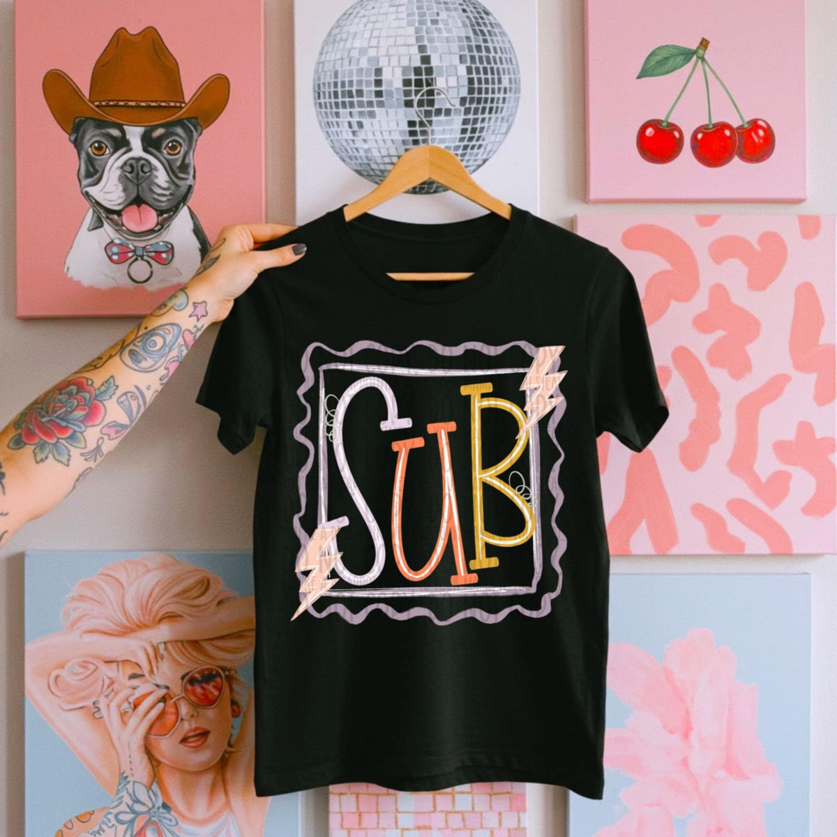 Sub doodle stamp (SWD) 107501 DTF transfer