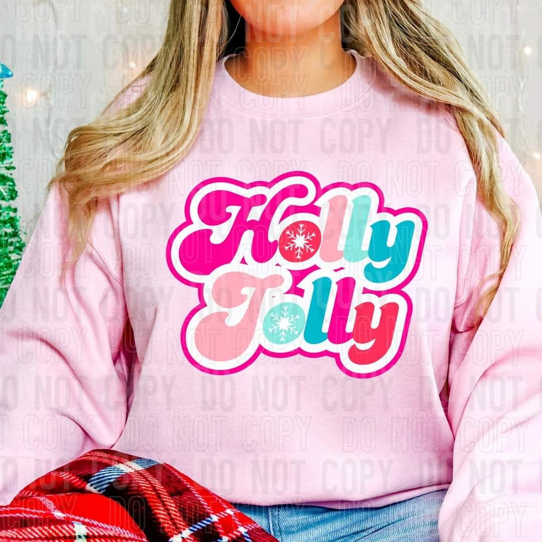 Holly jolly pink H (SBB) 60280 DTF transfer