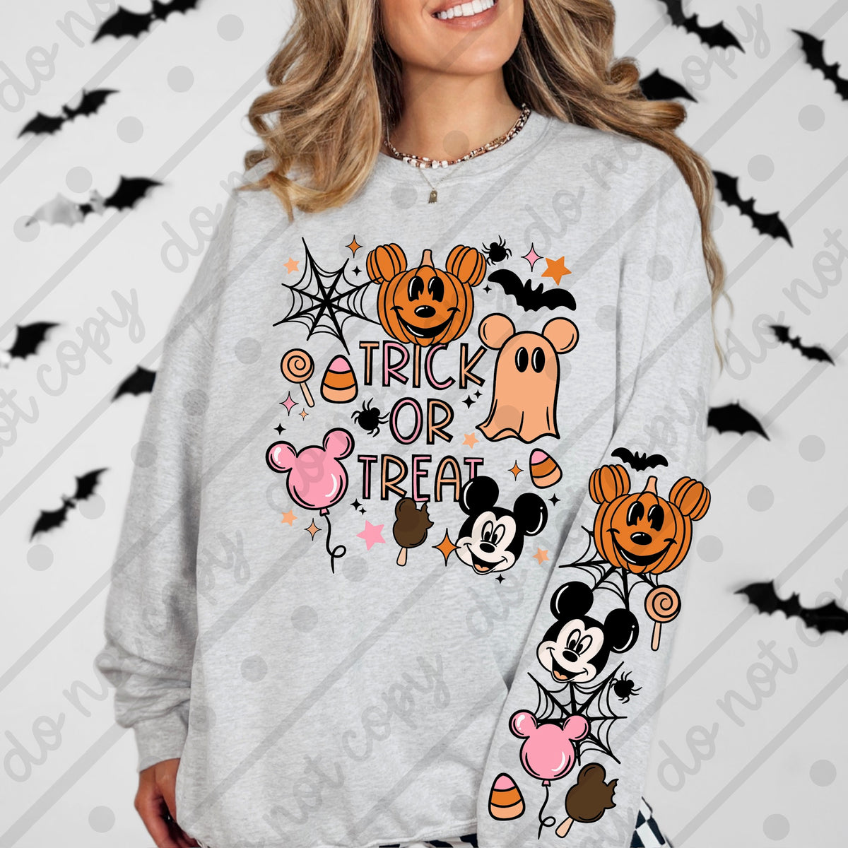 Mouse trick or treat (set of two sleeves) (exclusive) DTF Transfer