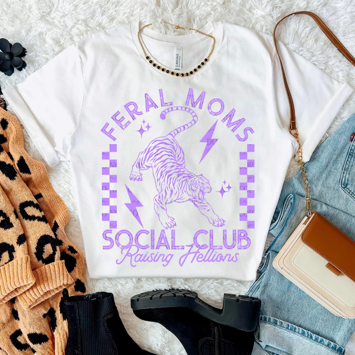 Feral mom social club PURPLE (ABD) 93168 DTF transfer