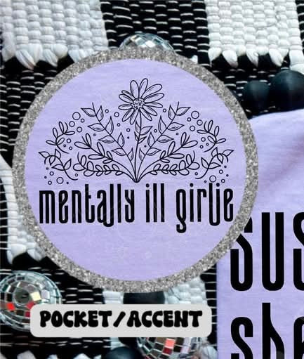 Mentally ill girlie black (LYTTLE) 73786 DTF transfer